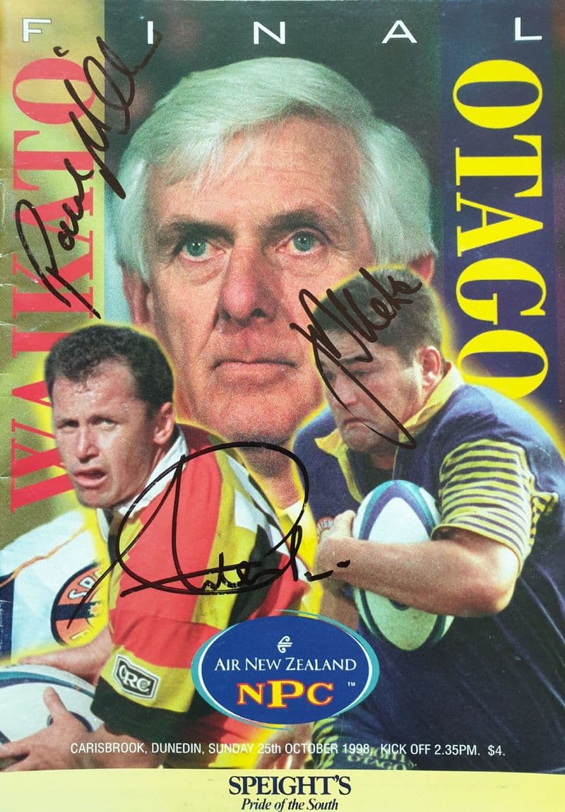 Waikato v Otago, NPC Final (1998, Oct 25th) SIGNED