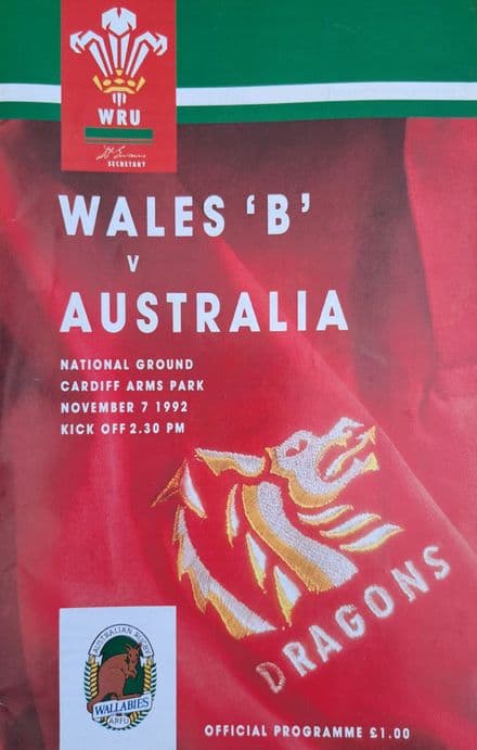 Wales B v Australia (1981, Oct 31st)