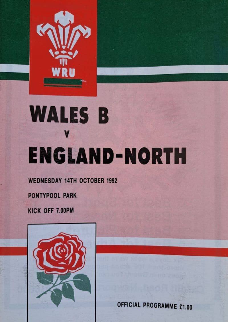 Wales B v England - North (1992, Oct 14th)