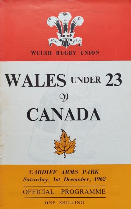 Wales U.23 v Canada (1962, Dec 1st)