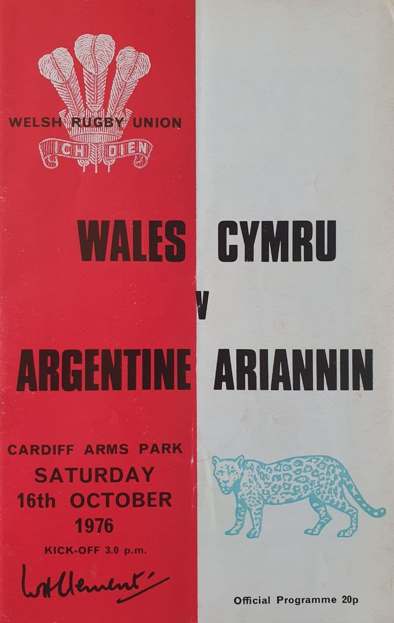 Wales v Argentina (1976, Oct 16th)