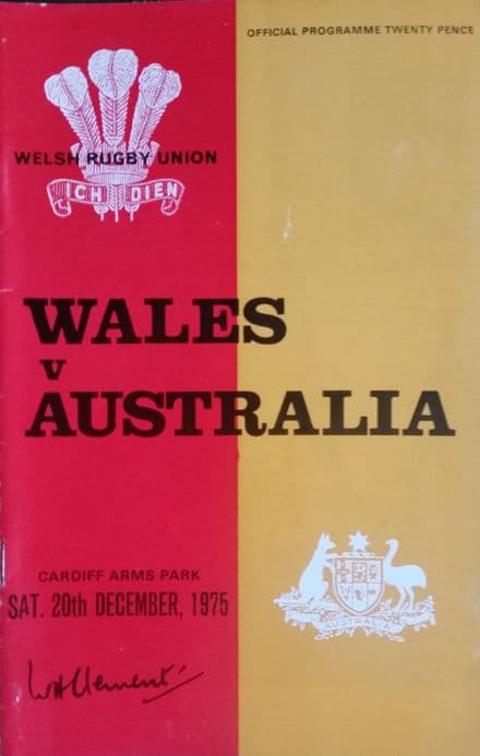 Wales v Australia (1975, Dec 20th)