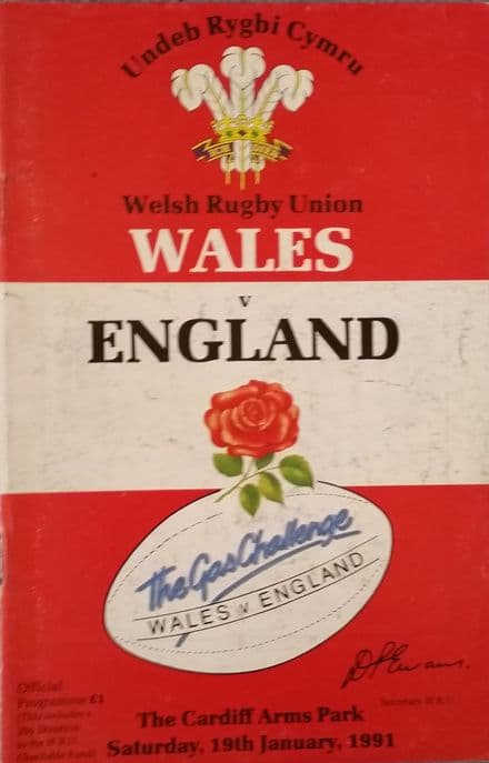 Wales v England (1991, 19th Jan)