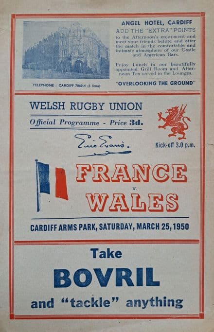 Wales v France (1950, Mar 25th)
