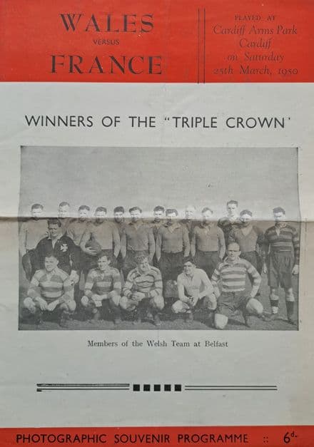 Wales v France (1950, Mar 25th) Pirate Programme
