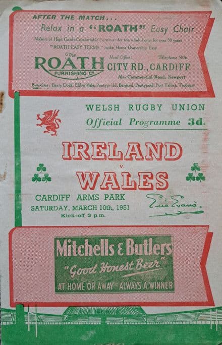 Wales v Ireland (1951, Mar 10th)