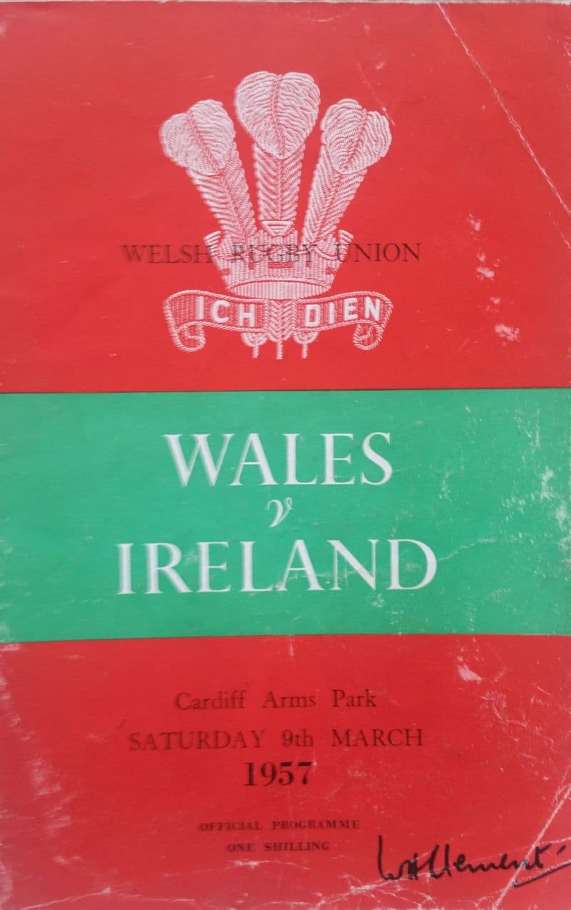 Wales v Ireland (1957, 9th Mar) Fair Copy