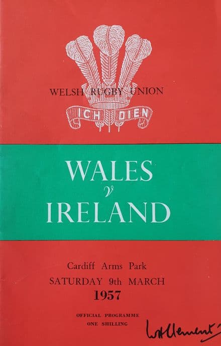 Wales v Ireland (1957, 9th Mar) Good Copy