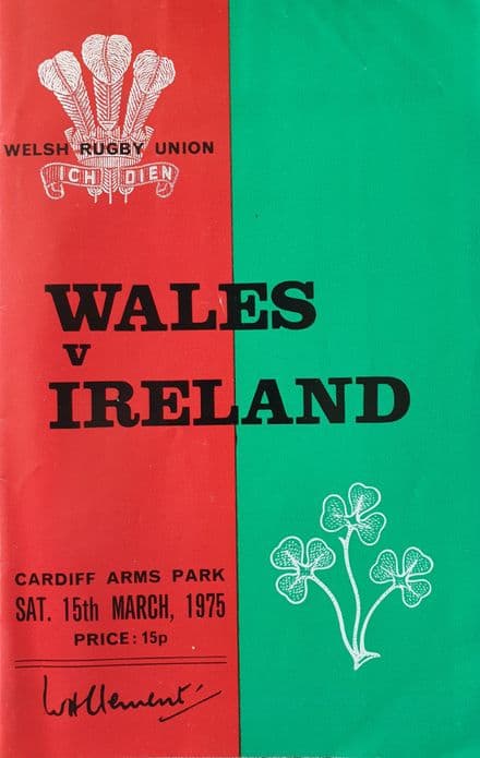 Wales v Ireland (1975, 15th Mar)