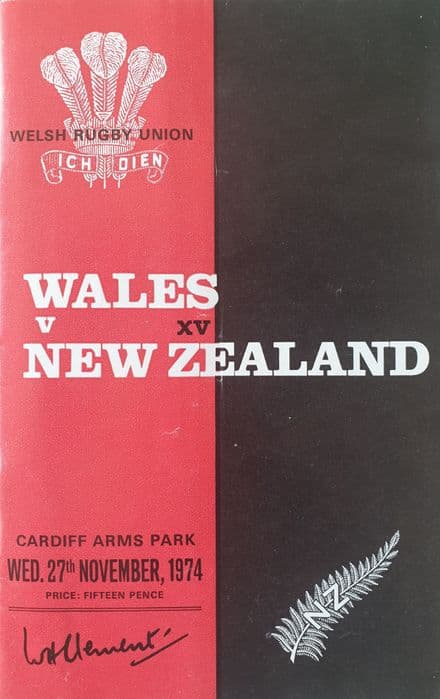 Wales v New Zealand (1974, Nov 27th)