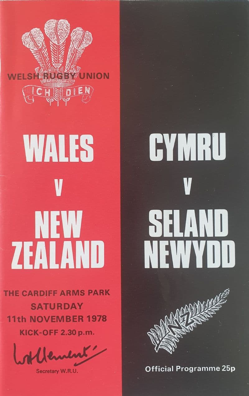 Wales v New Zealand (1978, 11th Nov)