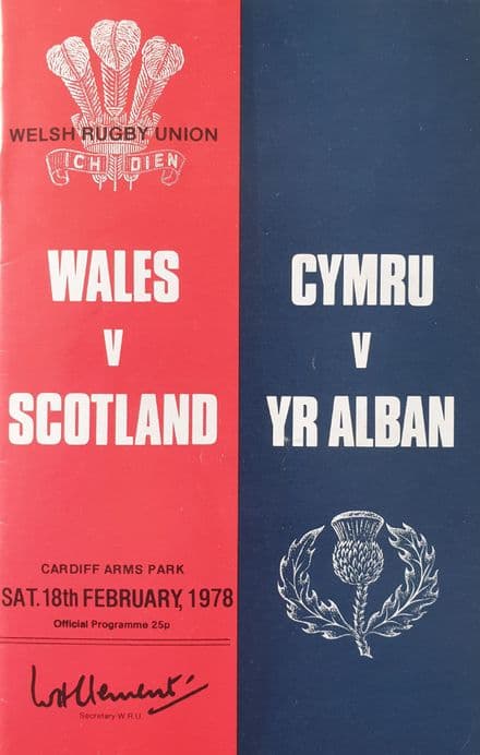 Wales v Scotland (1978, 18th Feb)