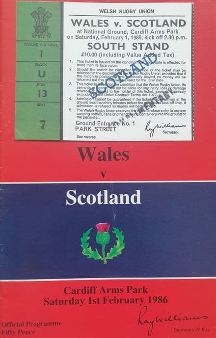 Wales v Scotland (1986, 1st Feb)