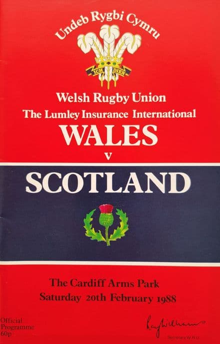 Wales v Scotland (1988, 20th Feb)