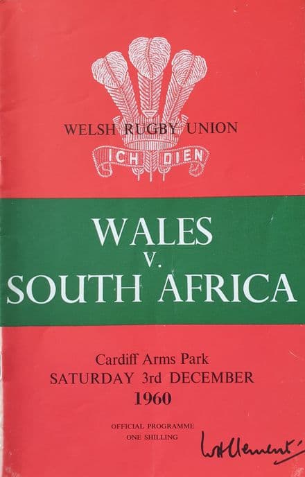 Wales v South Africa (1960, 3rd Dec)