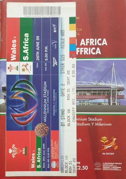 Wales v South Africa (1999, Jun 26th)