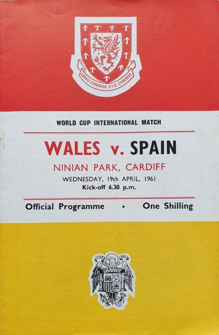 Wales v Spain, World Cup Qualifier (1961, 19th Apr)