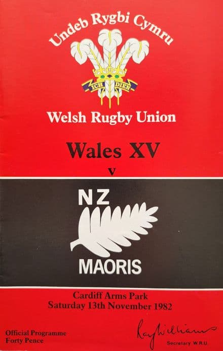 Wales XV v NZ Maoris (1982, Nov 13th)
