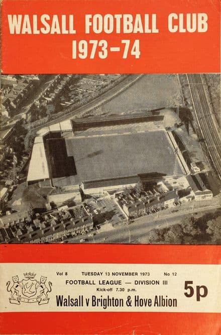 Walsall v Brighton, Div 3 (1973, Nov 13th)