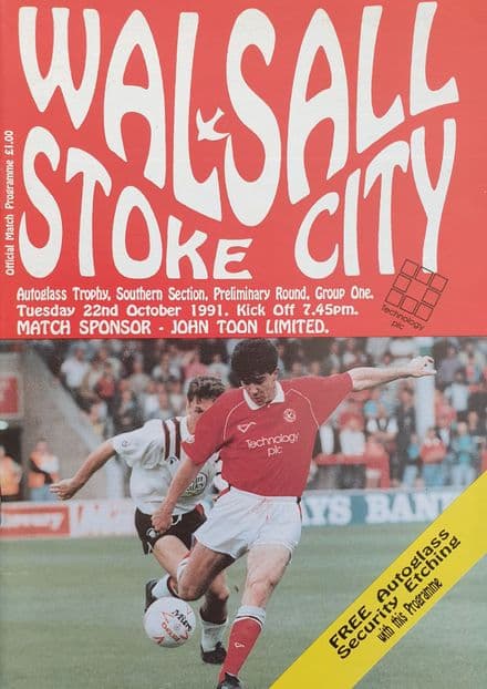 Walsall v Stoke, Autoglass (1991, Oct 22nd)