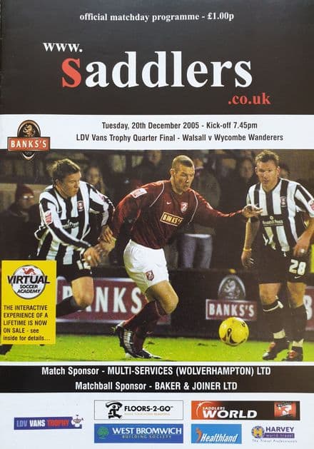 Walsall v Wycombe, LDV Vans (2005, Dec 20th)