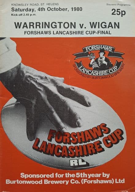 Warrington v Wigan, Lancs Cup F (1980, Oct 4th)