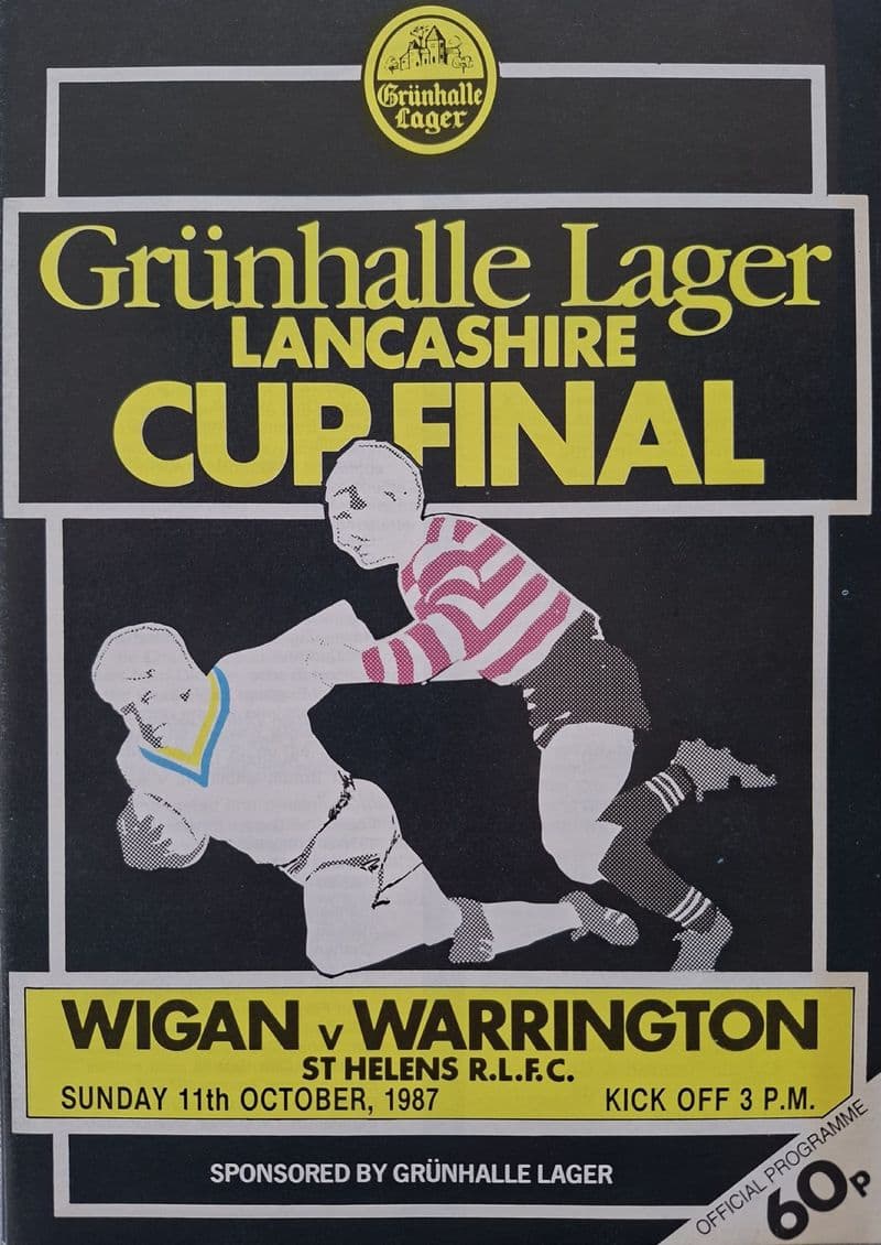 Warrington v Wigan, Lancs Cup F (1987, Oct 11th) Good Copy