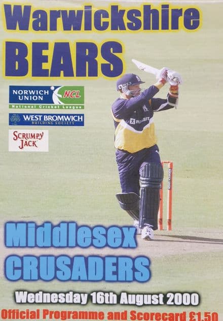 Warwickshire v Middlesex (2000, Aug 16th)