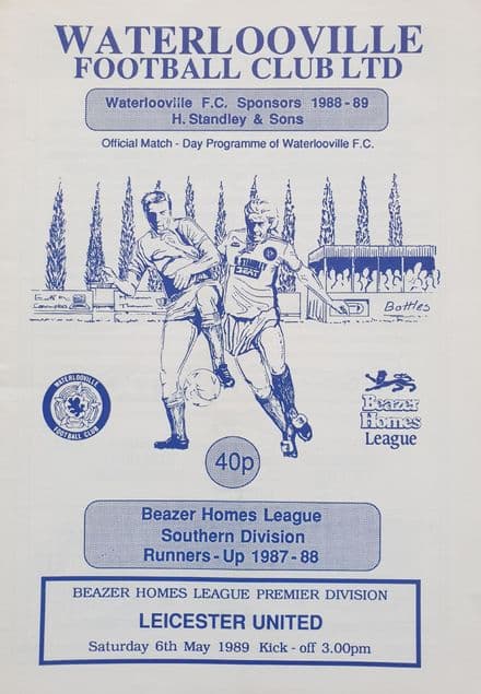 Waterlooville v Leicester United, BH Lge (1989, May 6th)