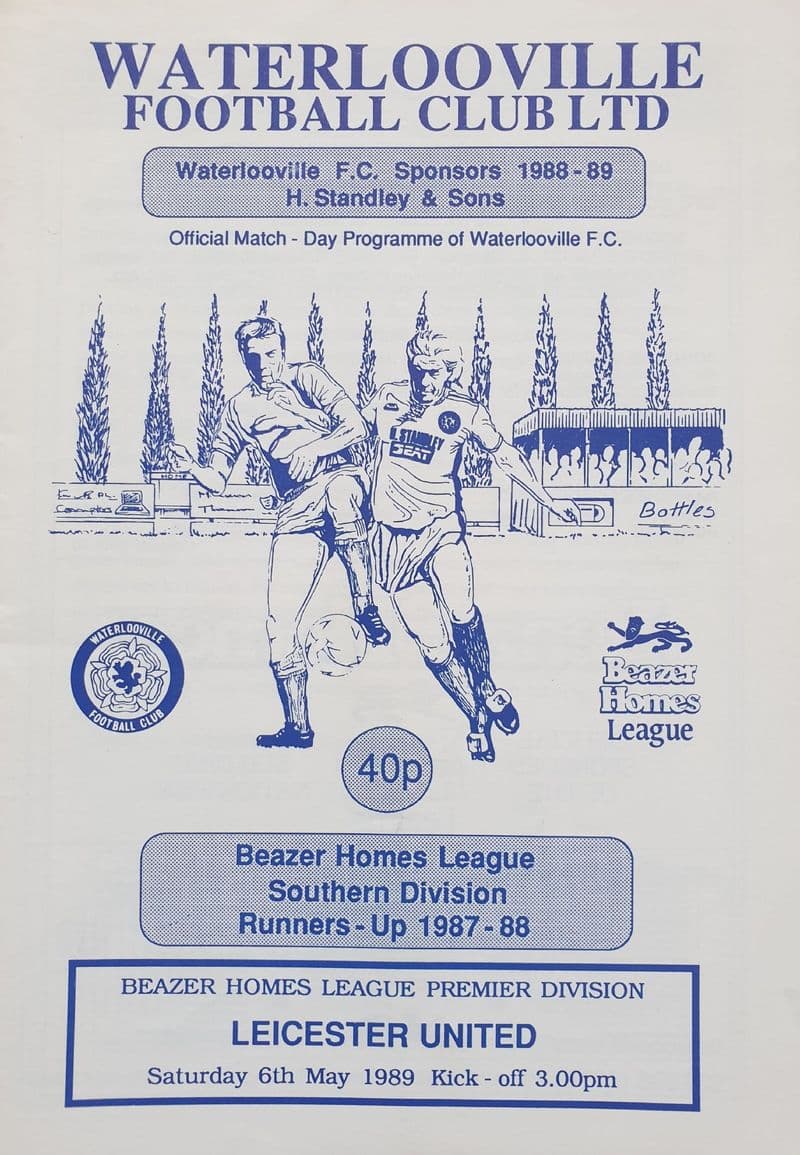 Waterlooville v Leicester United, BH Lge (1989, May 6th)