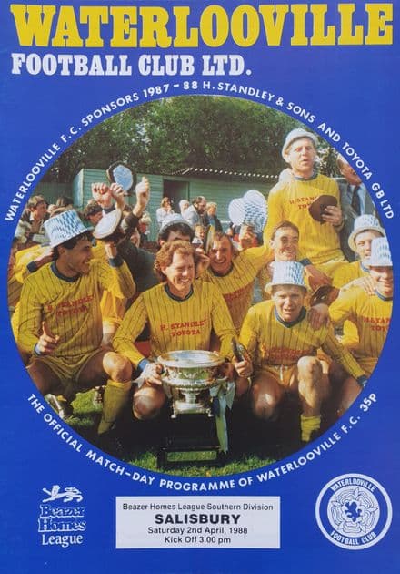 Waterlooville v Salisbury, BH Lge (1988, Apr 2nd)