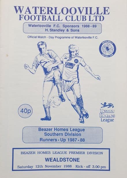Waterlooville v Wealdstone, BH Lge (1988, Nov 12th)