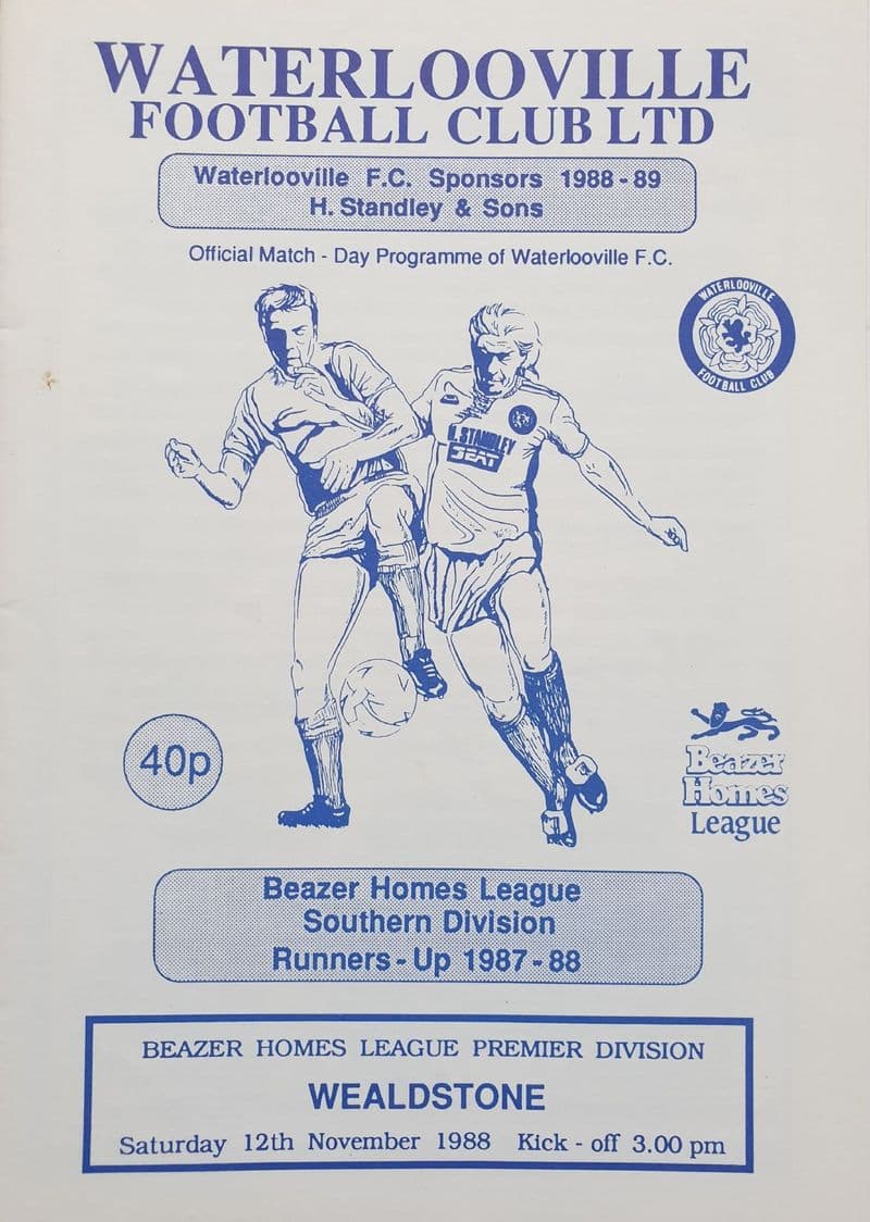Waterlooville v Wealdstone, BH Lge (1988, Nov 12th)