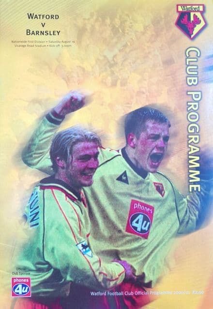 Watford v Barnsley, Div 1 (2000, Aug 19th)