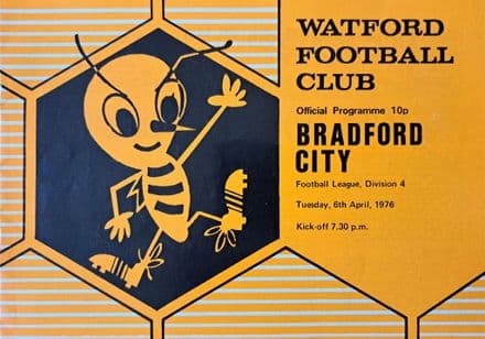 Watford v Bradford City, Div 4 (1976, Apr 6th)