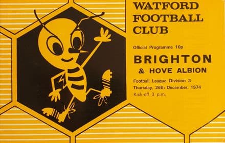 Watford v Brighton, Div 3 (1974, Dec 26th)