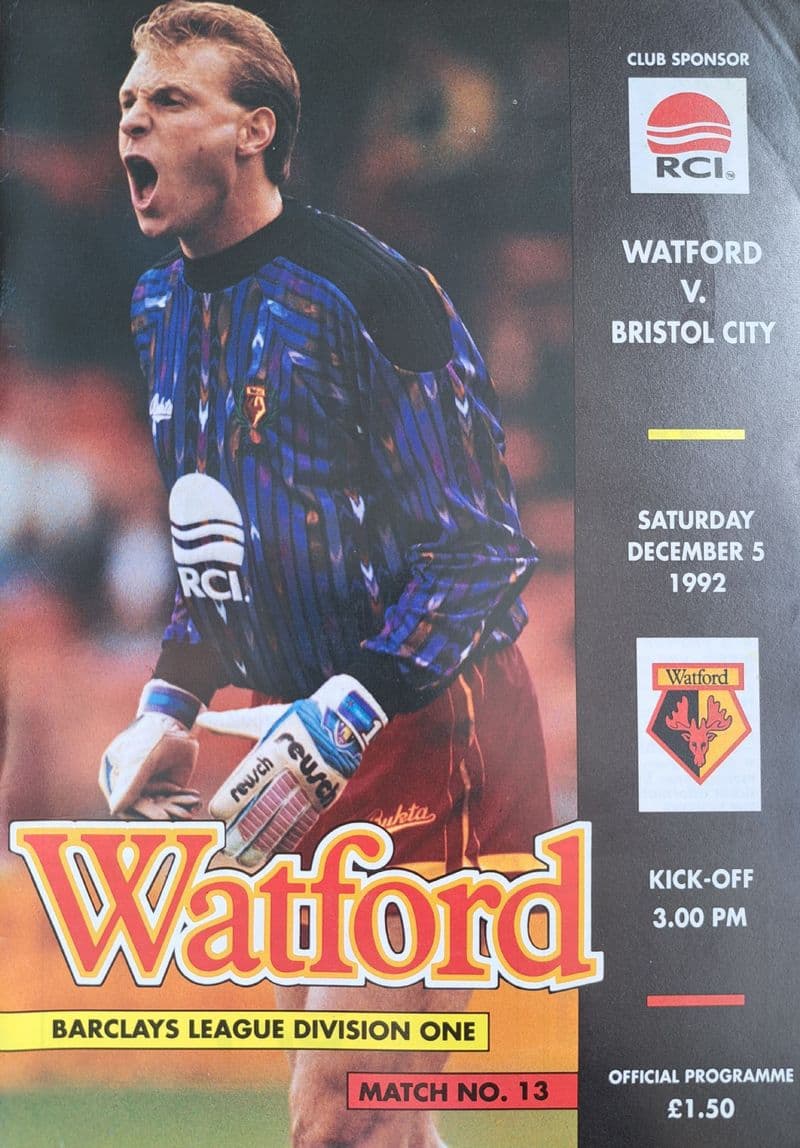 Watford v Bristol City, Div 2 (1992, Dec 5th)