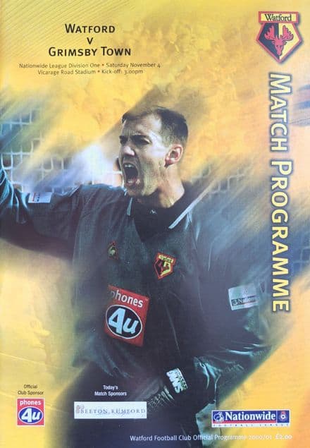 Watford v Grimsby Town, Div 1 (2000, Nov 4th)