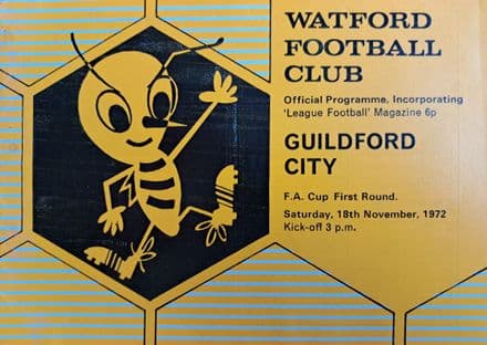 Watford v Guildford City , FA Cup 1st Rnd (1972, Nov 18th)