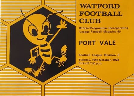 Watford v Port Vale, Div 3 (1972, Oct 10th)