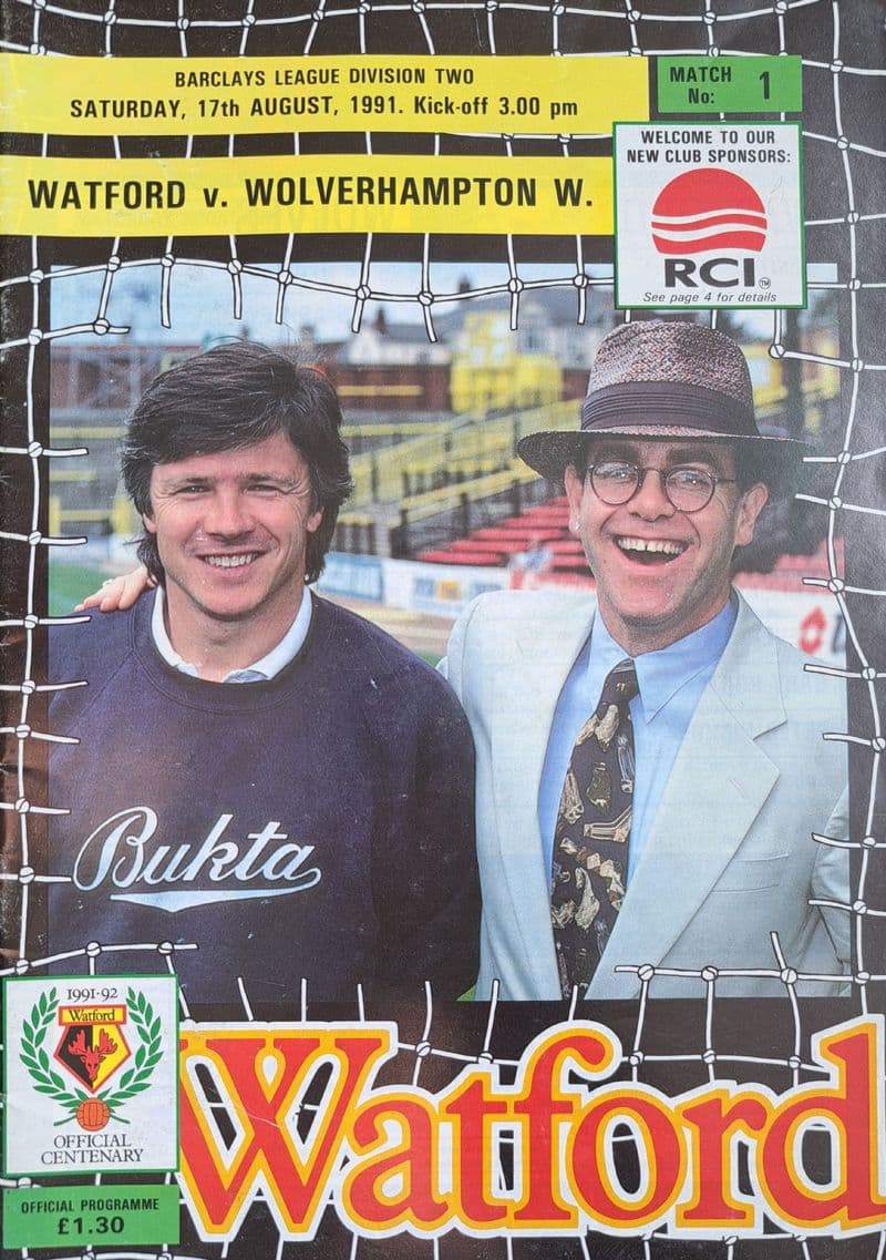 Watford v Wolverhampton Wanderers, Div 2 (1991, Aug 17th)