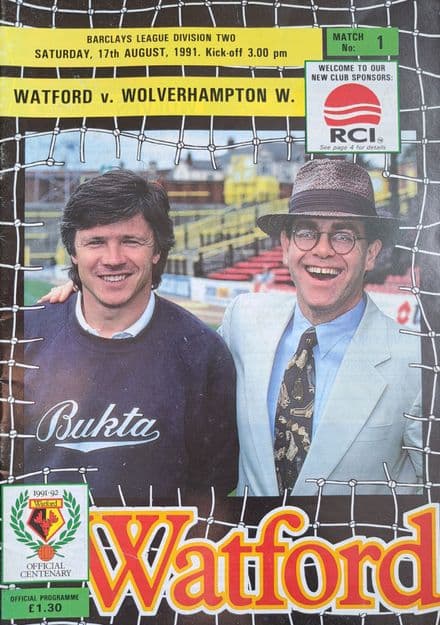 Watford v Wolverhampton Wanderers, Div 2 (1991, Aug 17th)