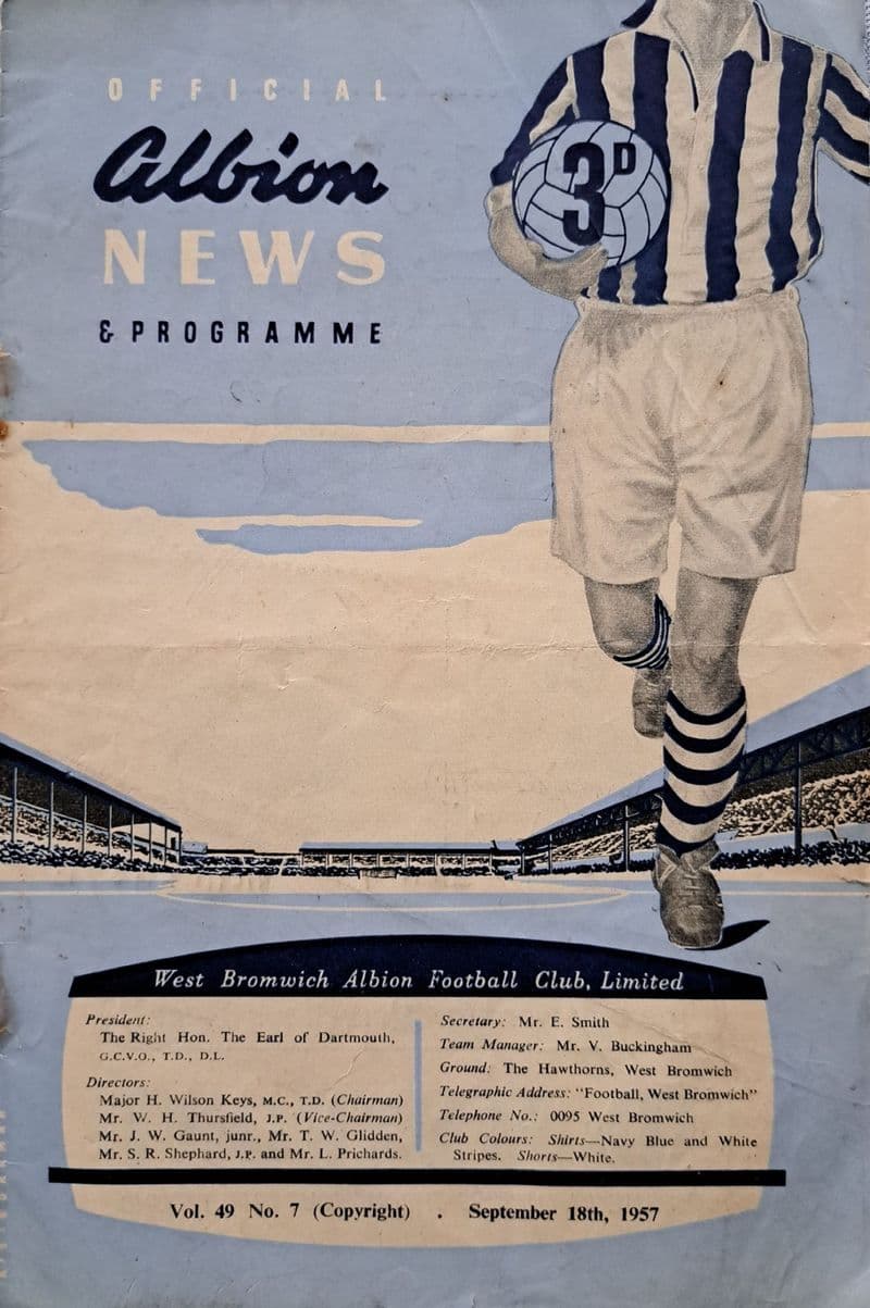 WBA v Chelsea, Div 1 (1957, Sep 18th)