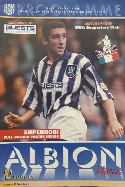 WBA v Foggia, Anglo-Italian Cup (1995, Oct 11th)