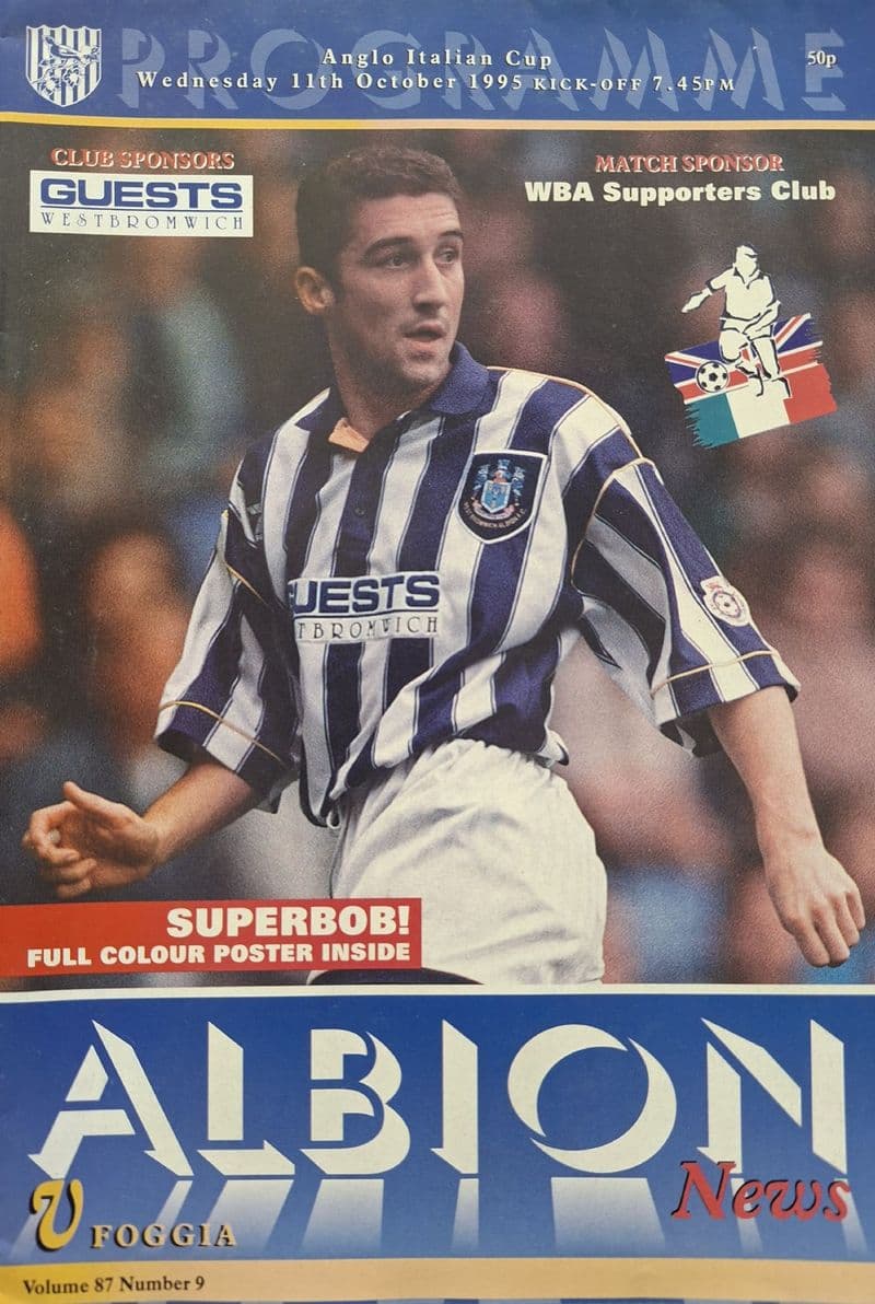 WBA v Foggia, Anglo-Italian Cup (1995, Oct 11th)