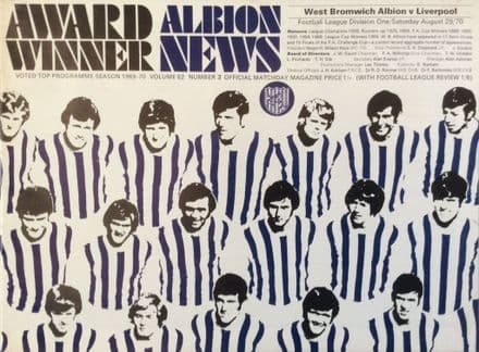 WBA v Liverpool, Div 1 (1970, Aug 29th)