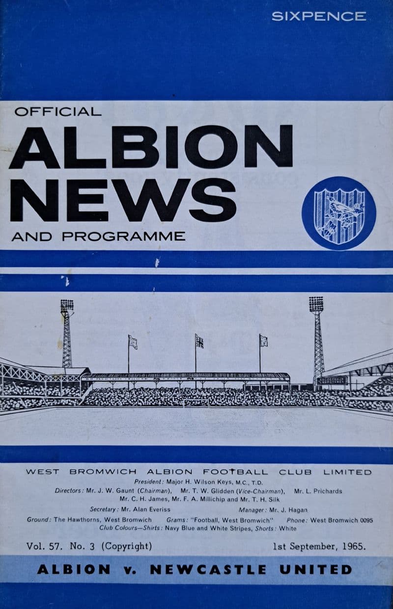 WBA v Newcastle United, Div 1 (1965, Sep 1st) & Soccer Review