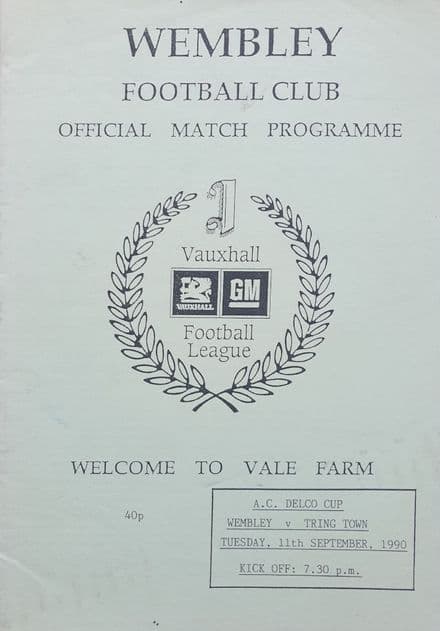 Wembley v Tring, AC Delco Cup (1990, Sep 11th)
