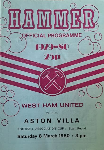 West Ham United v Aston Villa, FA Cup (1980, Mar 8th)