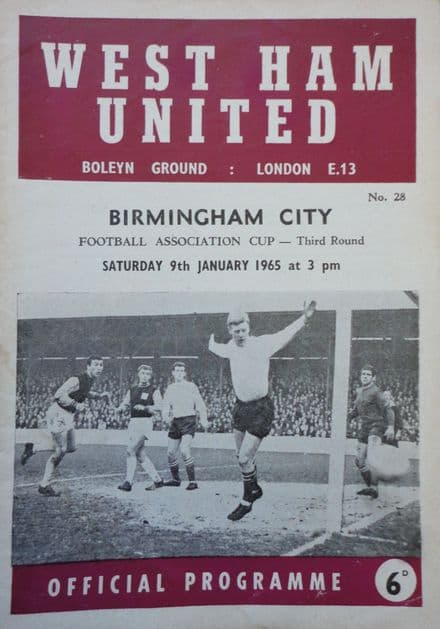 West Ham United v Birmingham City, FA Cup (1965, January 9th)